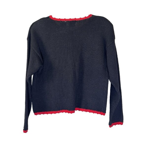 Vintage Nutcracker Women Small Embroidered Santa Ugly Christmas Cardigan Grandma - Picture 2 of 8